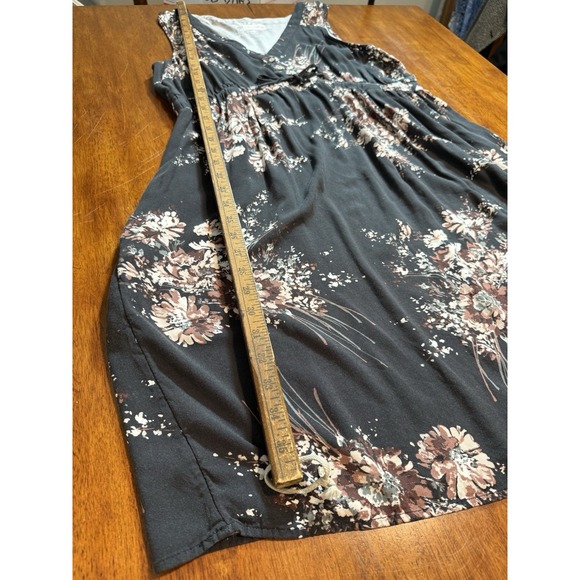 Maurices Maternity Floral Print Sleeveless V Neck Empire Waist Dress XL‎ - Picture 6 of 8